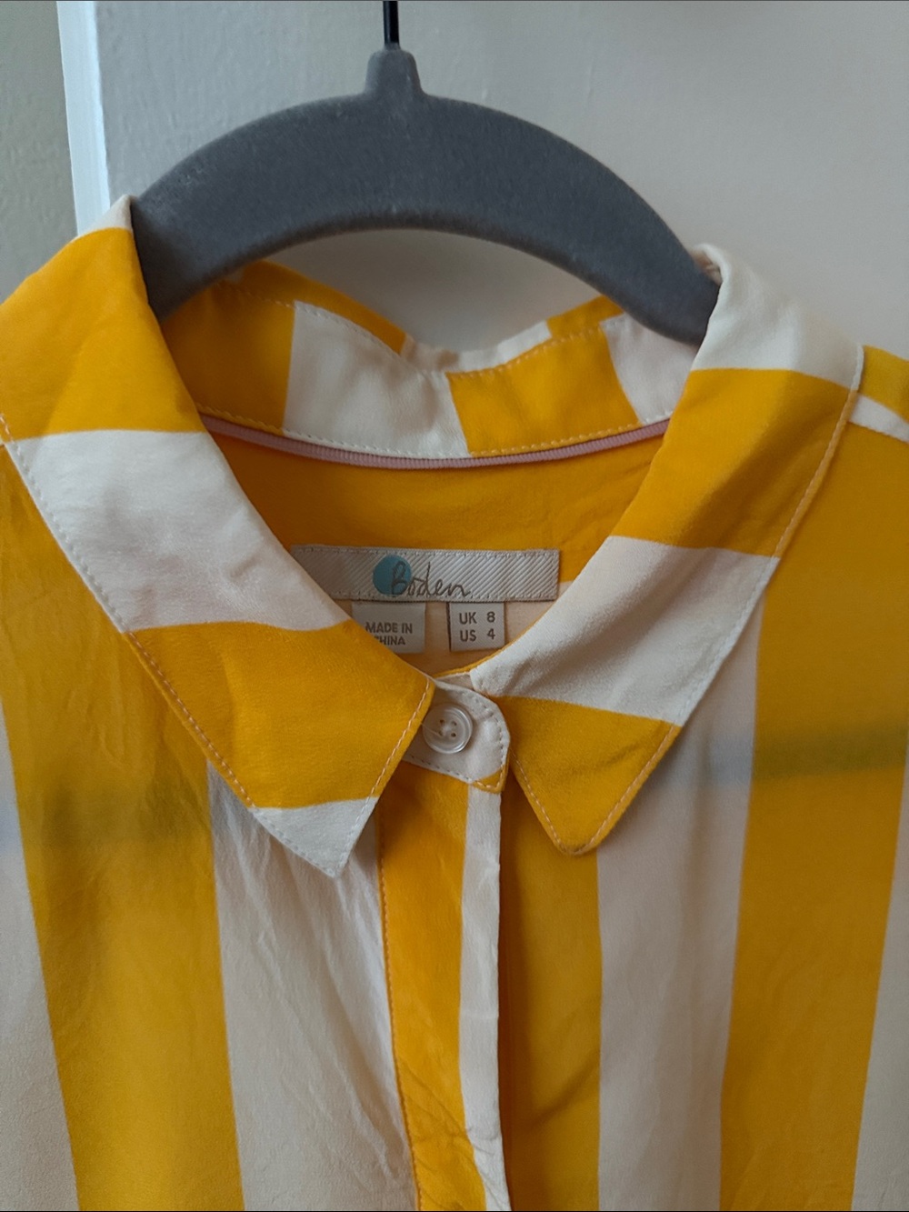 Boden Silk Striped Button Down US4 - Picture 5 of 5